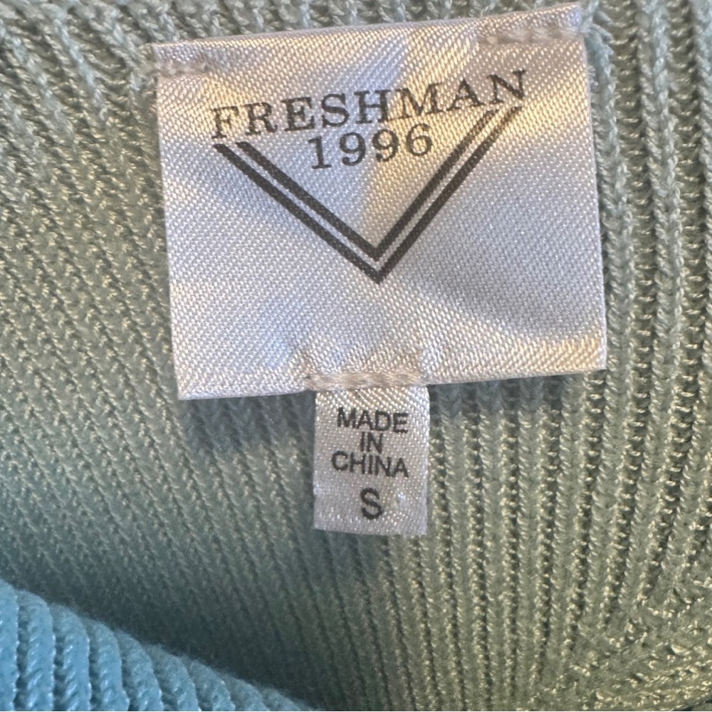 Freshman 1996 NWT Sage Green Ribbed Knit Sweater Dress S Midi - Picture 4 of 4